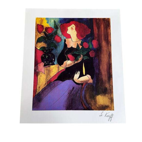 LINDA LE KINFF 2015 Seriolithograph MAGALI AU BOUQUET Park West Gallery COA - Picture 2 of 7